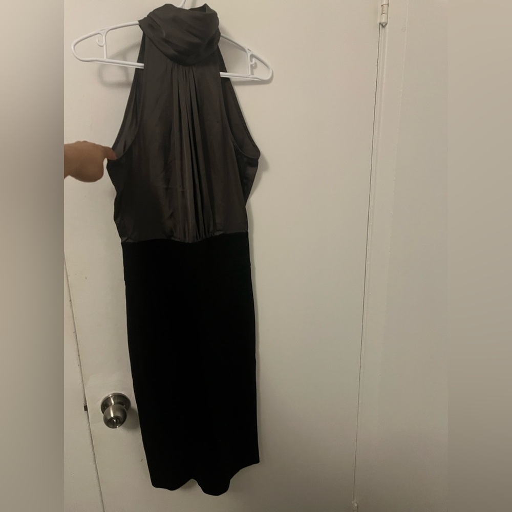Zara Strapless Black and Gray Dress